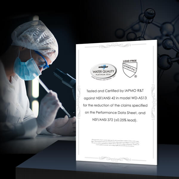 NSF/ANSI 42&372 Certified