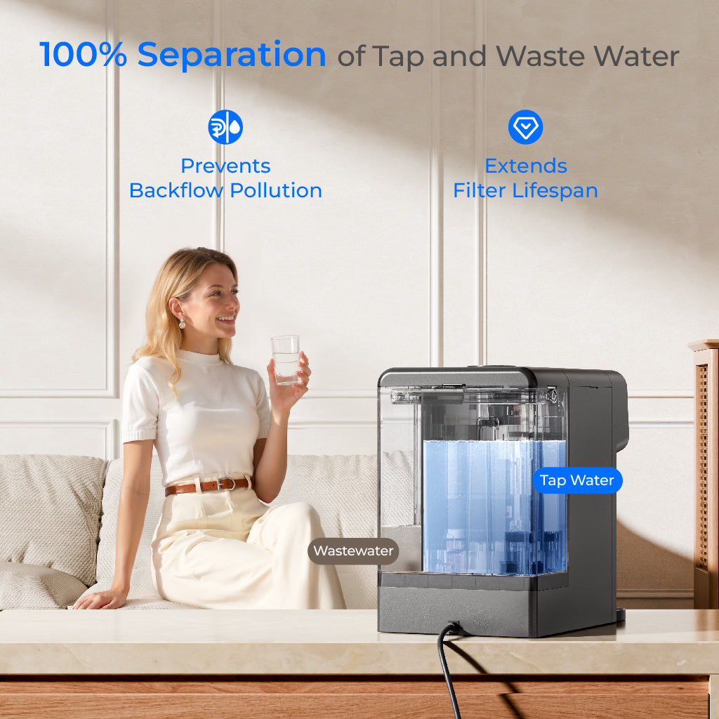Waterdrop M6HG Instant Hot Reverse Osmosis System, Countertop RO Filter