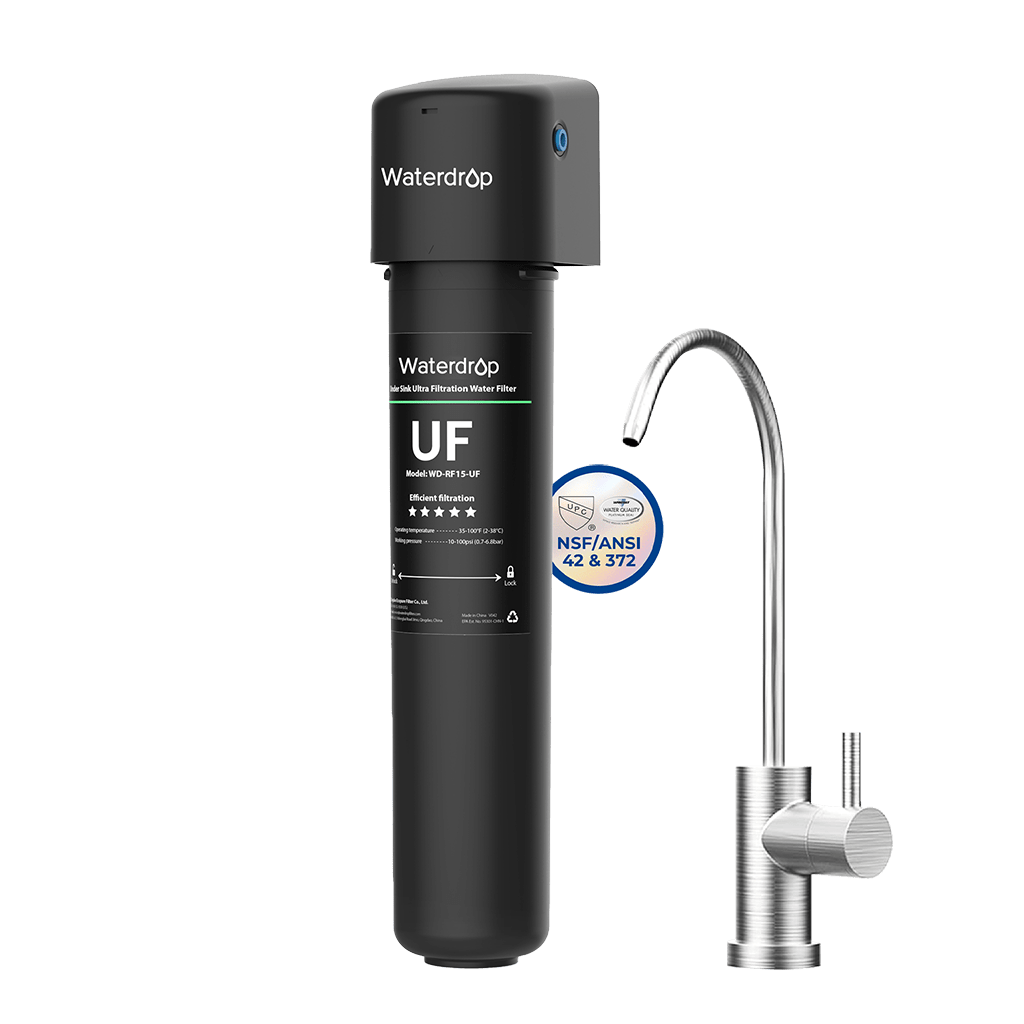 Undersink Ultrafiltration -vedensuodatinjärjestelmä erillisellä hanalla