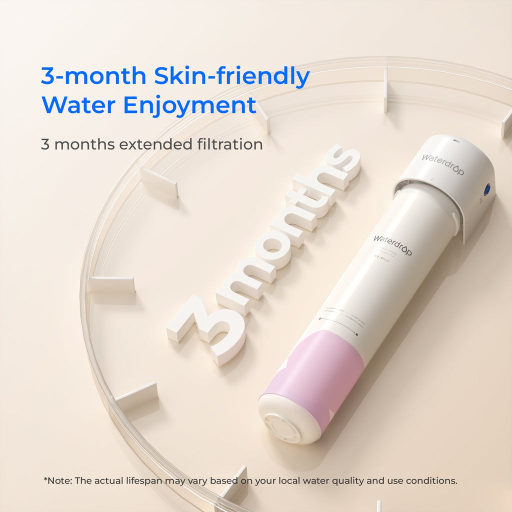Sistema per addolcire l'acqua Waterdrop Skincare - Ammorbidisce la pelle & Capelli (include 1 filtro)