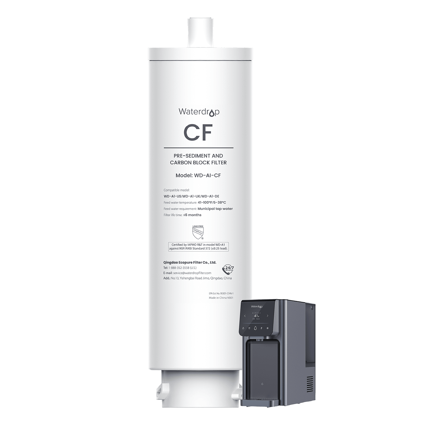 Filtro WD-A1-CF per sistema di acqua calda fredda A1 RO