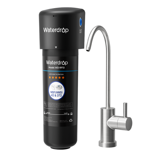 Sistema di filtraggio per acqua a osmosi inversa, serbatoio a pressione da 11 L, compatibile con tubo da 10,2 cm Sistema di filtraggio per acqua a osmosi inversa, serbatoio a pressione da 11 L, compatibile con tubo da 10,2 cm