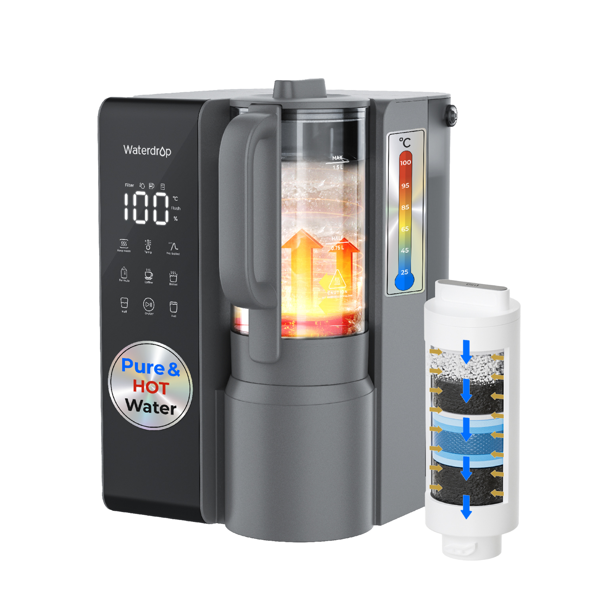 Vanddrop M1 Instant Hot Ro bordplade Vanddispenser