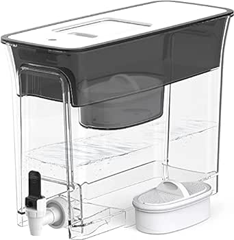 Distribuitor cu filtru de apă cu 18 cești Durabil cu 1 filtru fără BPA Negru