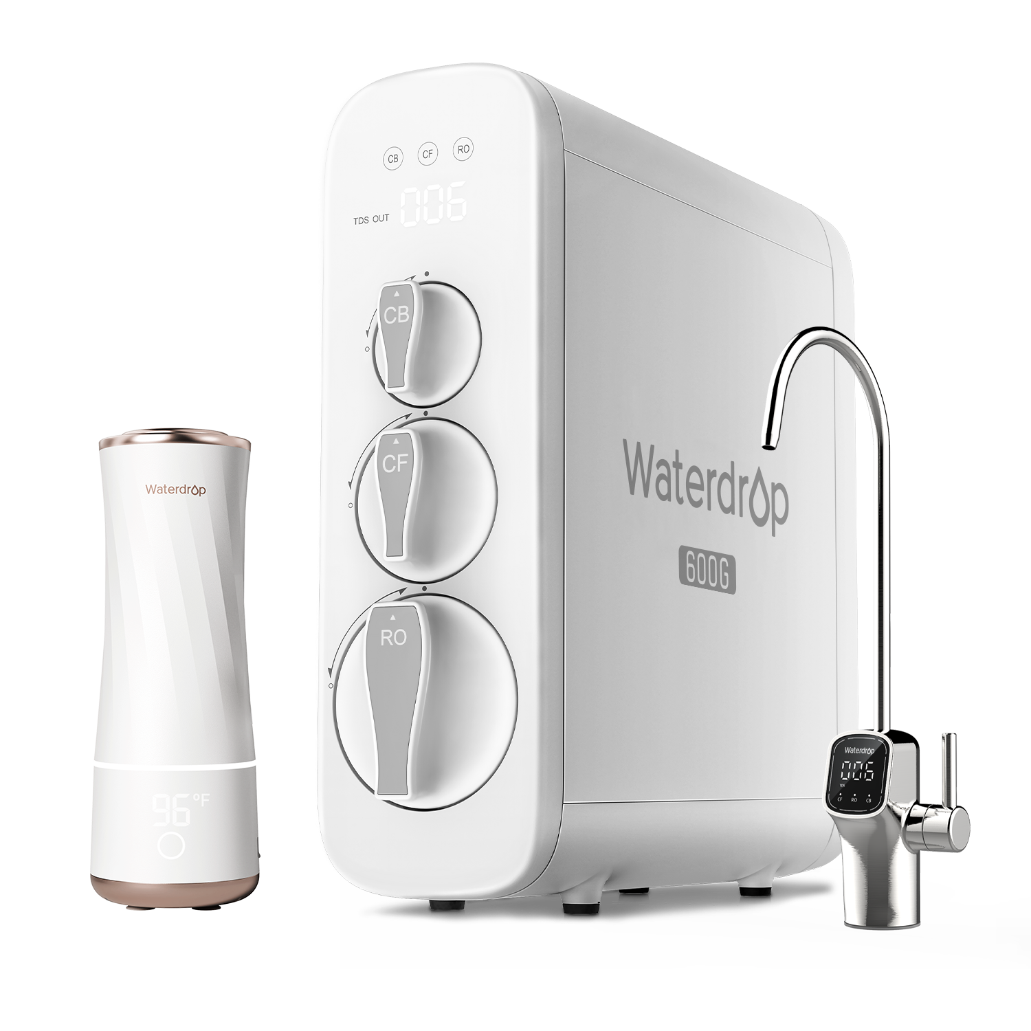 Sistema ad osmosi inversa a flusso rapido da 600 GPD - Waterdrop G3P600-BFC2