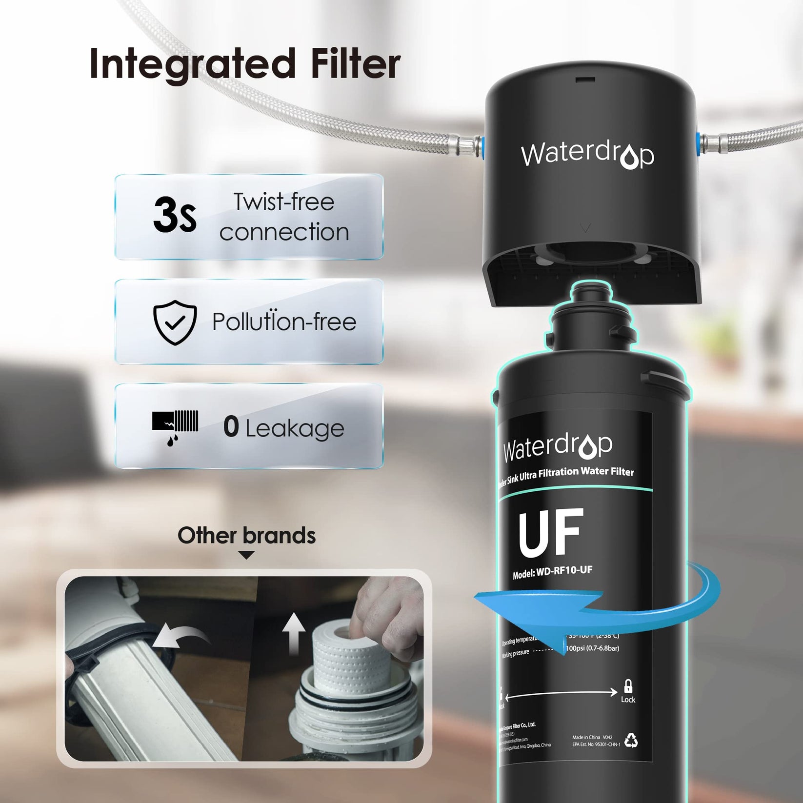 Undersink 0.01 μm Ultrafiltration Water Filter Direct Connect | Waterdrop