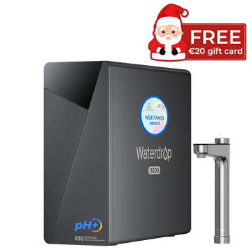 Σύστημα αντίστροφης όσμωσης Waterdrop X16 Undersink με βουρτσισμένη ασημένια βρύση