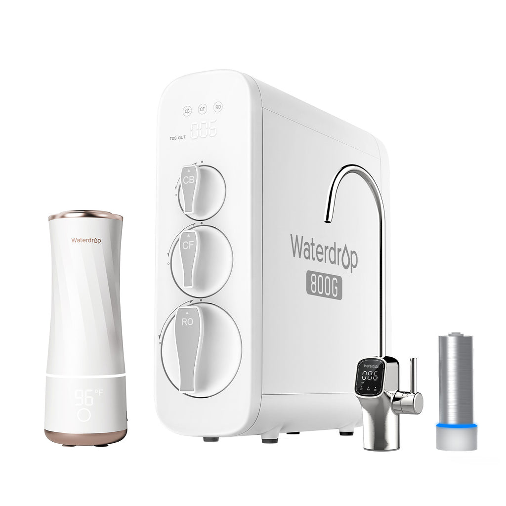 800 GPD Tankless RO System with UV Sterilizing Light - Waterdrop G3P800 -BFC2
