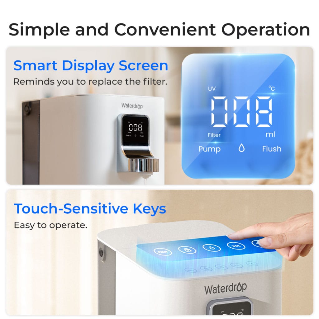 Système d'eau RO minéralisée à chaud instantané Waterdrop K19-HG