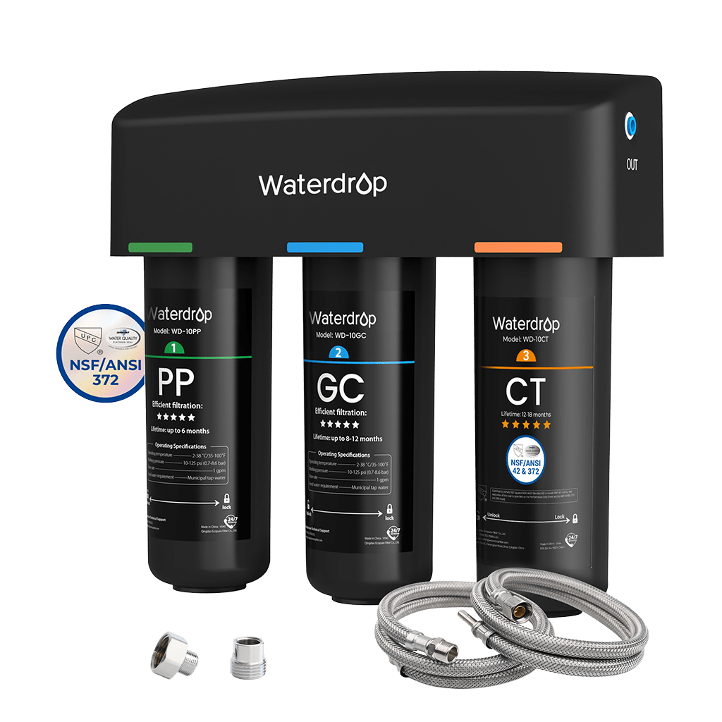 3-stage Under Counter Direct Connect Filtration System Waterdrop TSA