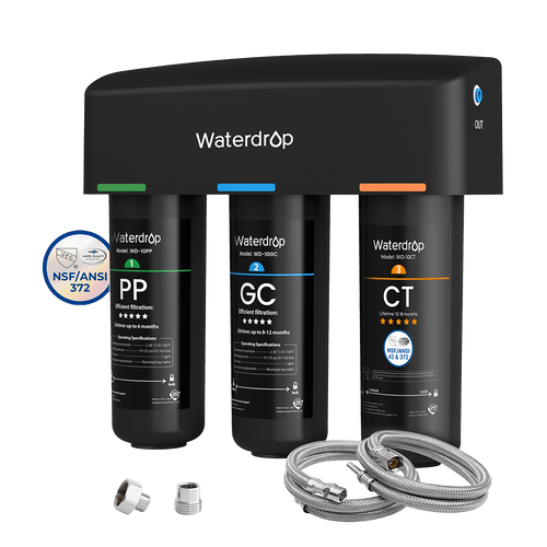 Sistem de filtrare sub contor cu conectare directă în 3 trepte Waterdrop TSA