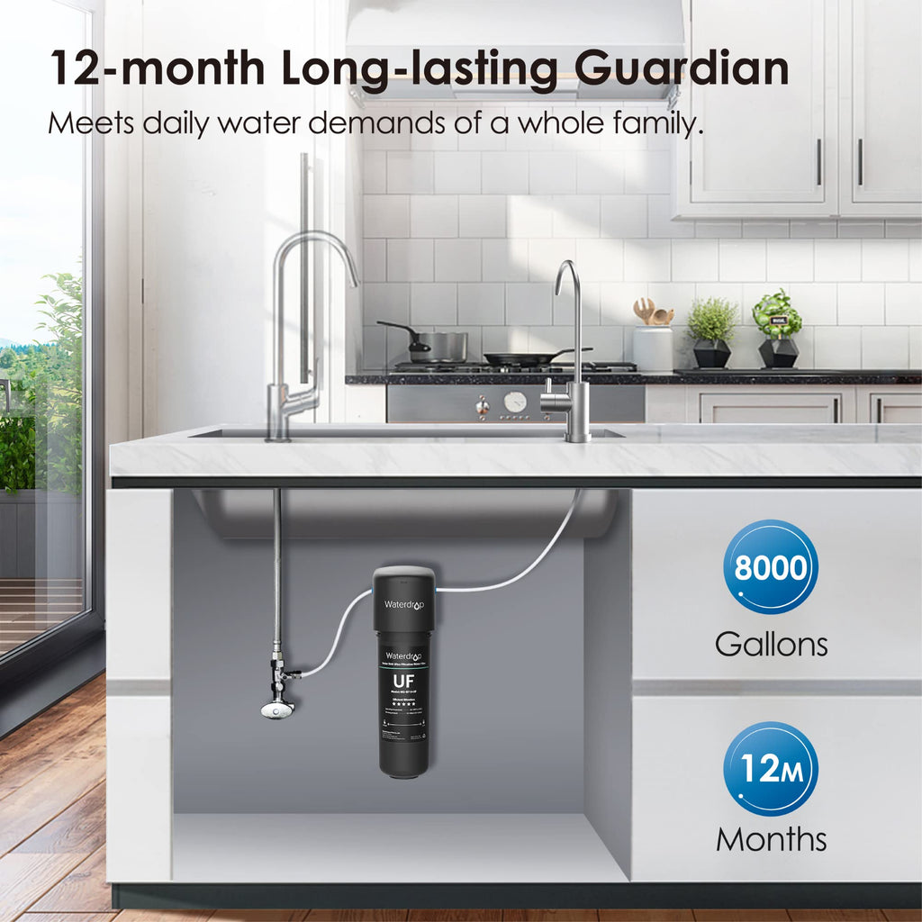 Undersink Ultrafiltration -vedensuodatinjärjestelmä erillisellä hanalla