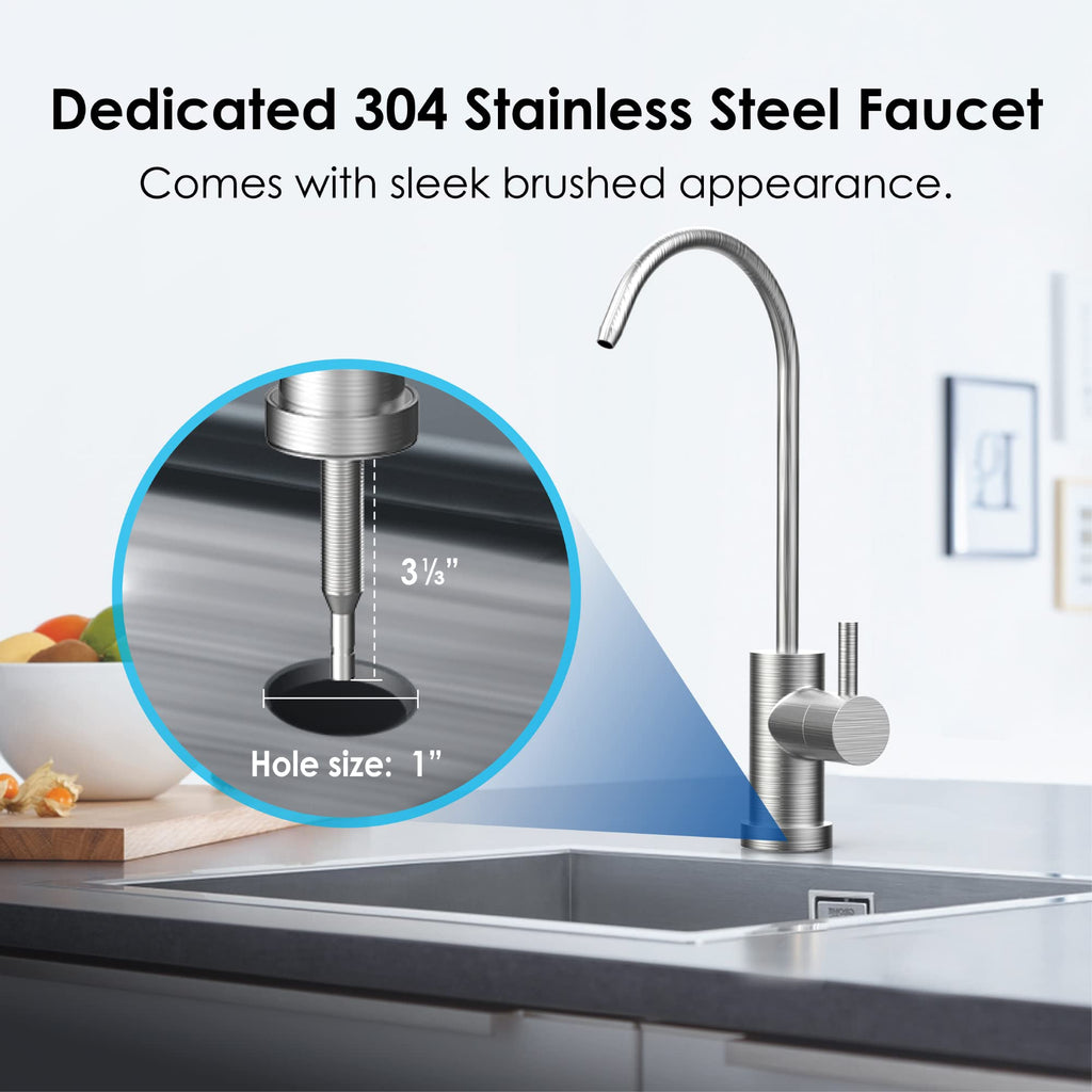 Undersink Ultrafiltration -vedensuodatinjärjestelmä erillisellä hanalla