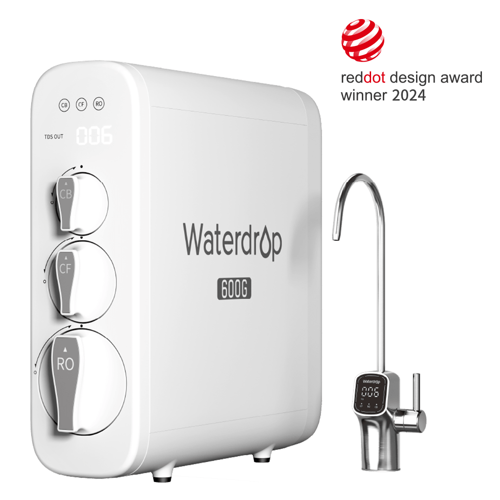 Waterdrop G3P600, osmoseur d'eau direct-flow 600 GPD avec robinet intelligent