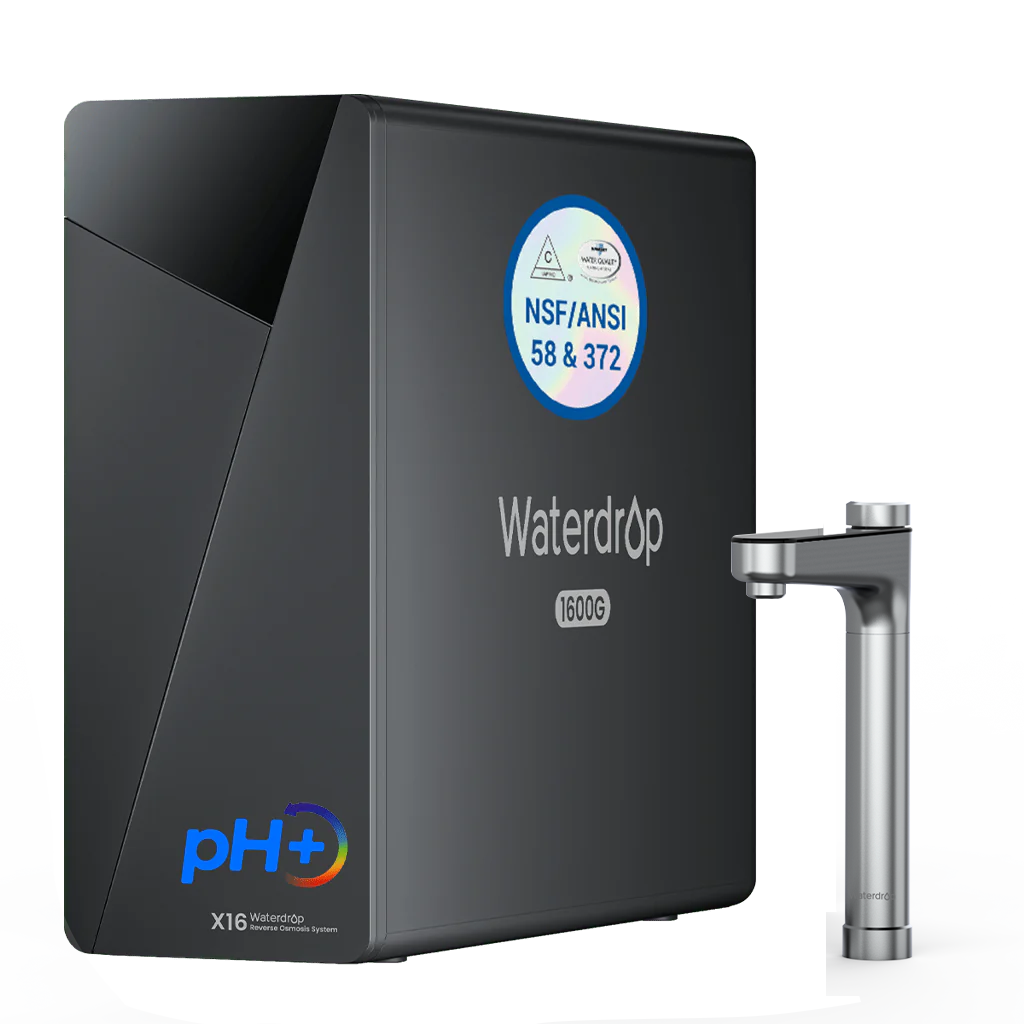 Waterdrop X16 Onderbouw Omgekeerde Osmose Systeem met Geborstelde Nieuwzilveren Kraan