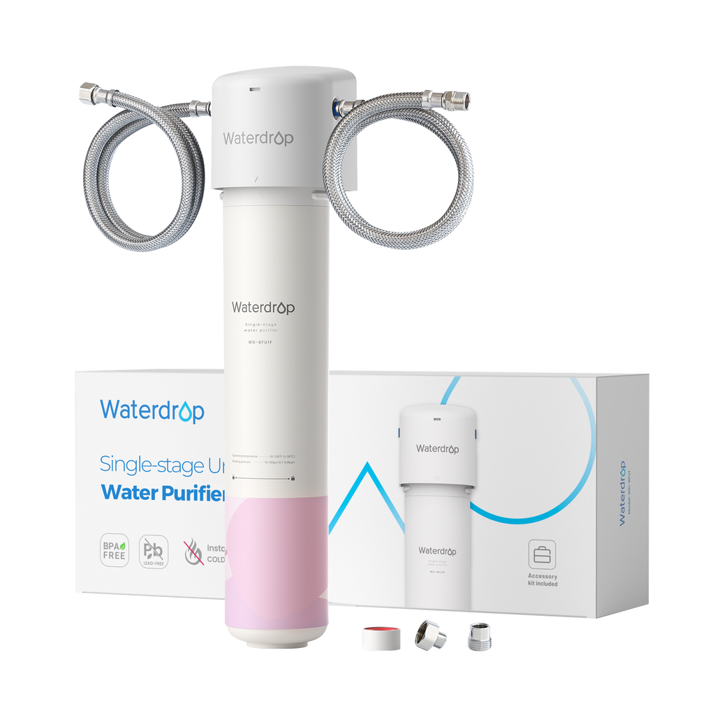 Sistema per addolcire l'acqua Waterdrop Skincare - Ammorbidisce la pelle & Capelli (include 1 filtro)