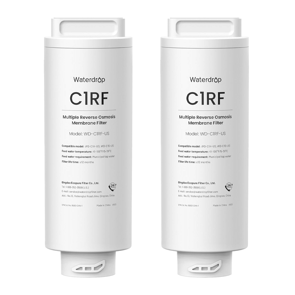 WD-C1RF Filter for Waterdrop C1H Reverse Osmosis System, 2-YEAR COMBO