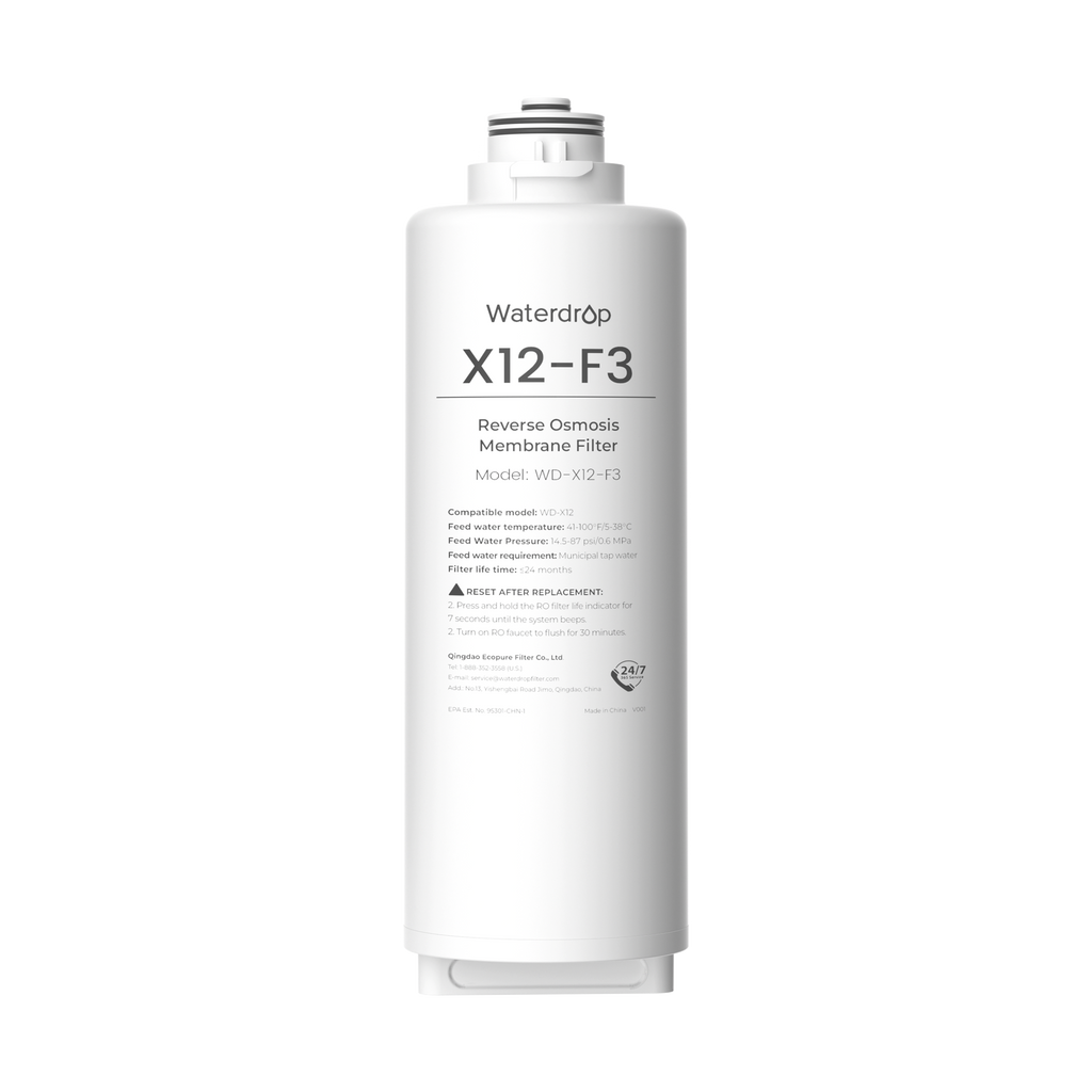 Filtro X12-F3 para sistema de ósmosis inversa Waterdrop X12 | 1200 GPD
