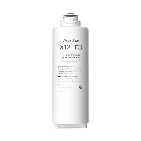 Filtru X12-F3 pentru sistemul de osmoză inversă Waterdrop X12 | 1200 GPD