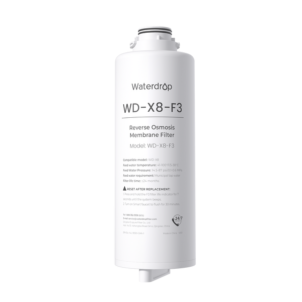 Filtru X8-F3 pentru sistemul de osmoză inversă Waterdrop X8 | 800 GPD