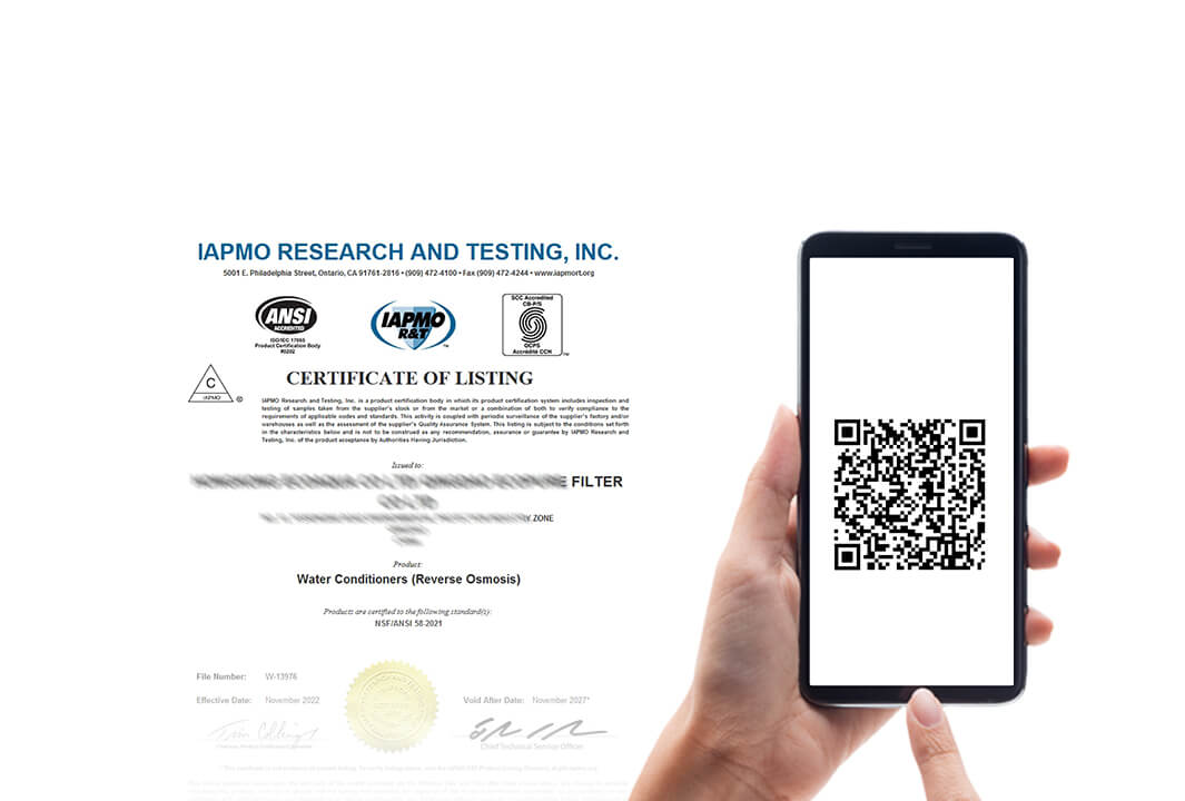 NSF/ANSI 58 & 372 Certified