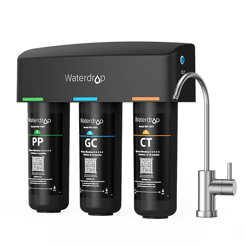 Sistem de filtrare a apei sub blat în 3 trepte cu robinet dedicat Waterdrop TSB