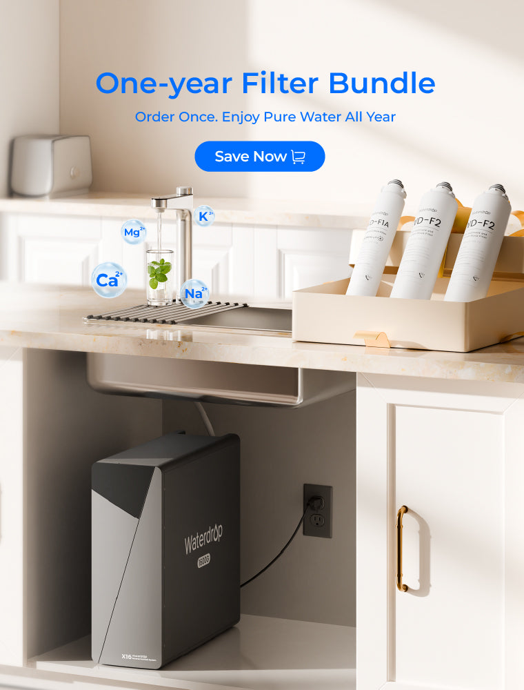 Waterdrop X16 Reverse Osmosis System with Replacement Filter Combo