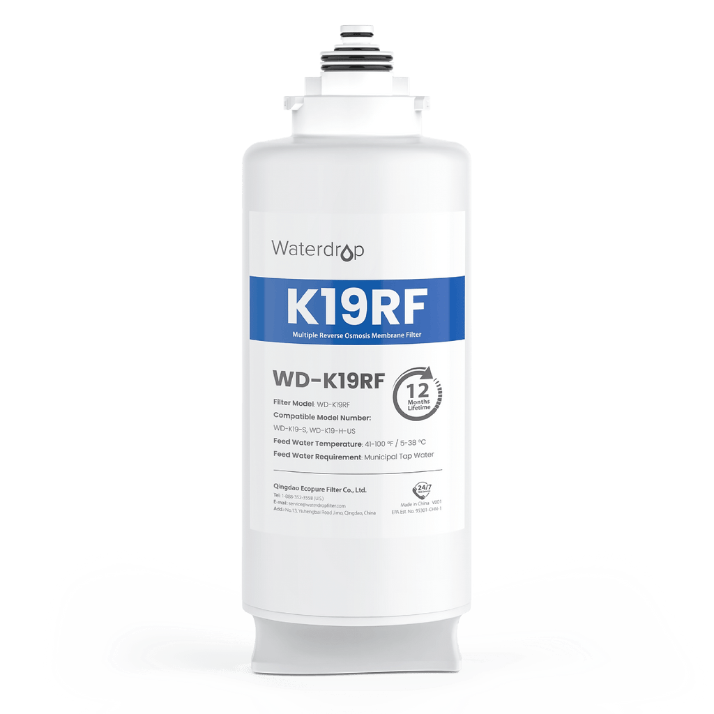 Filtro WD-K19RF para sistema de ósmosis inversa de encimera Waterdrop K19