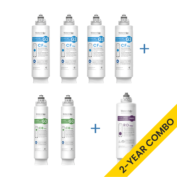 Zestaw filtrów zamiennych do systemu Waterdrop G3P600 RO – 600 GPD