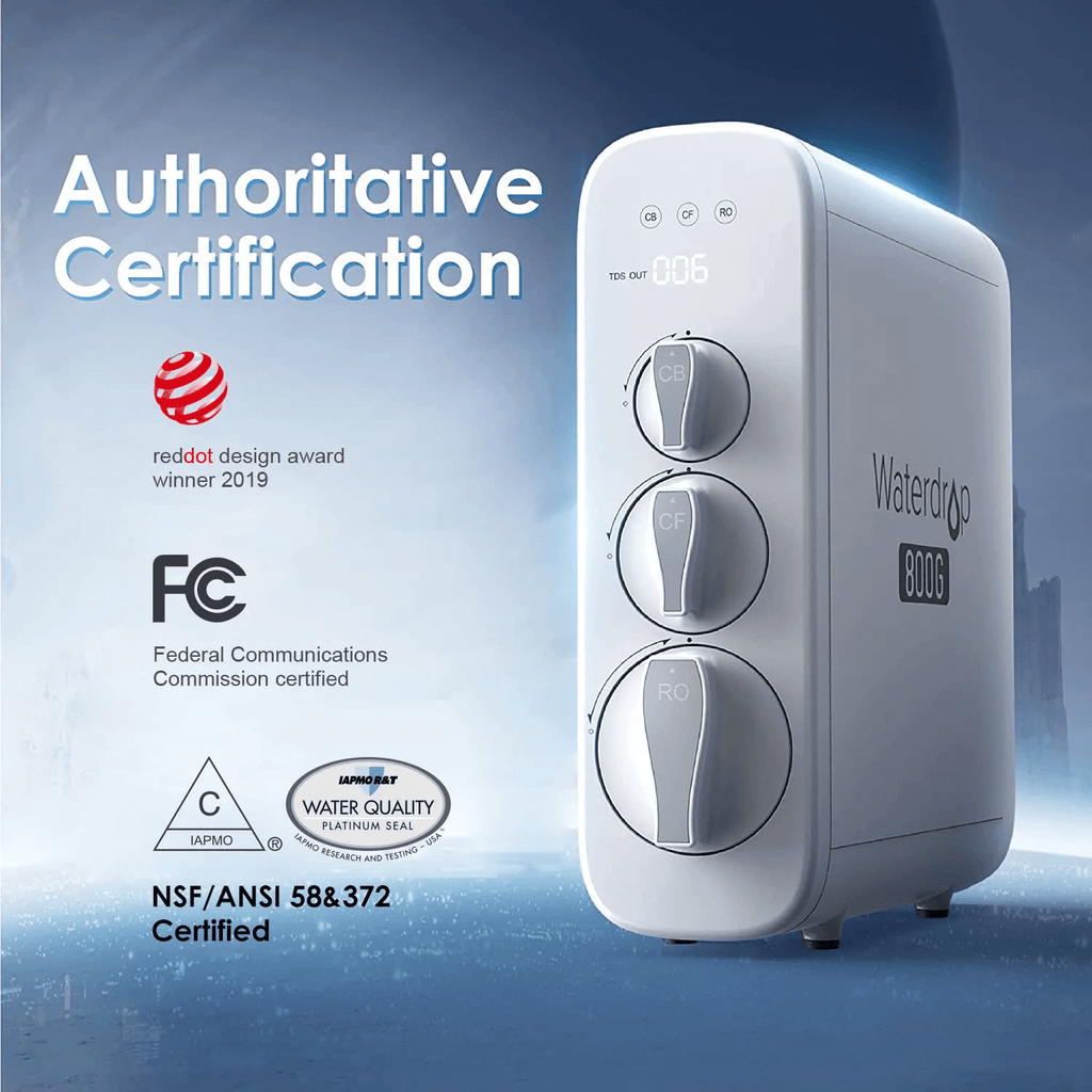 800 GPD Tankless RO System with UV Sterilizing Light - Waterdrop G3P800 -BFC2