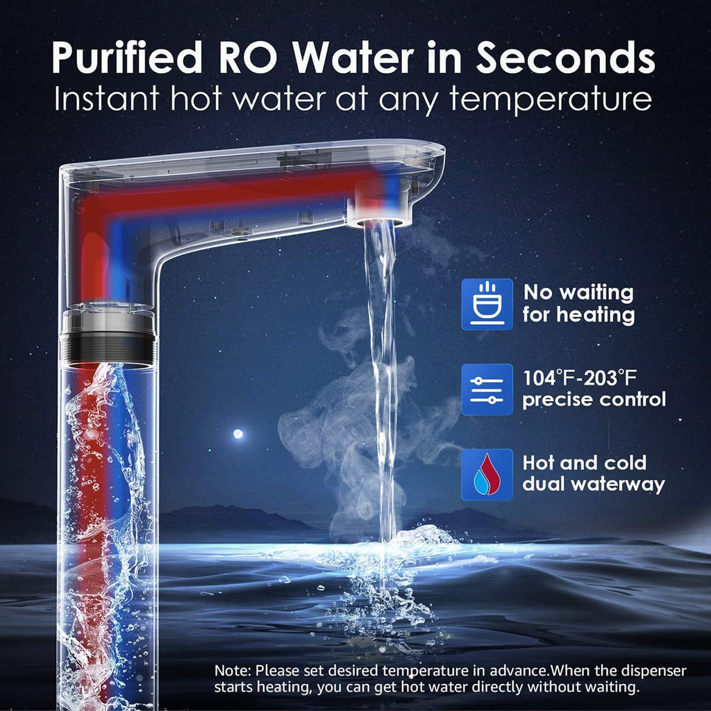 K6 Instant Hot Water Dispenser med KJF filter - Vanddråbe K6