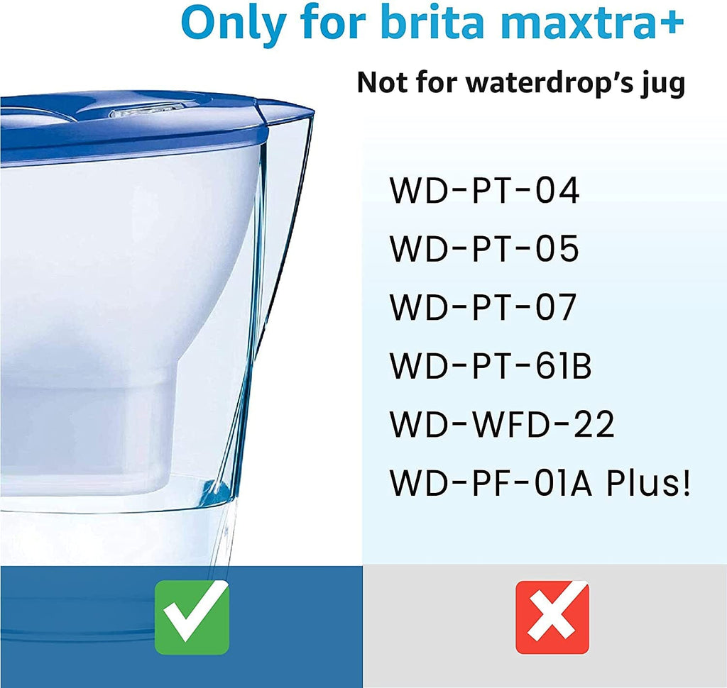 Waterdrop Remplacement pour Brita Maxtra+ Filtre à eau pour pichet WD-07
