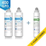Filtros de repuesto para sistema Waterdrop G3 RO - 400GPD